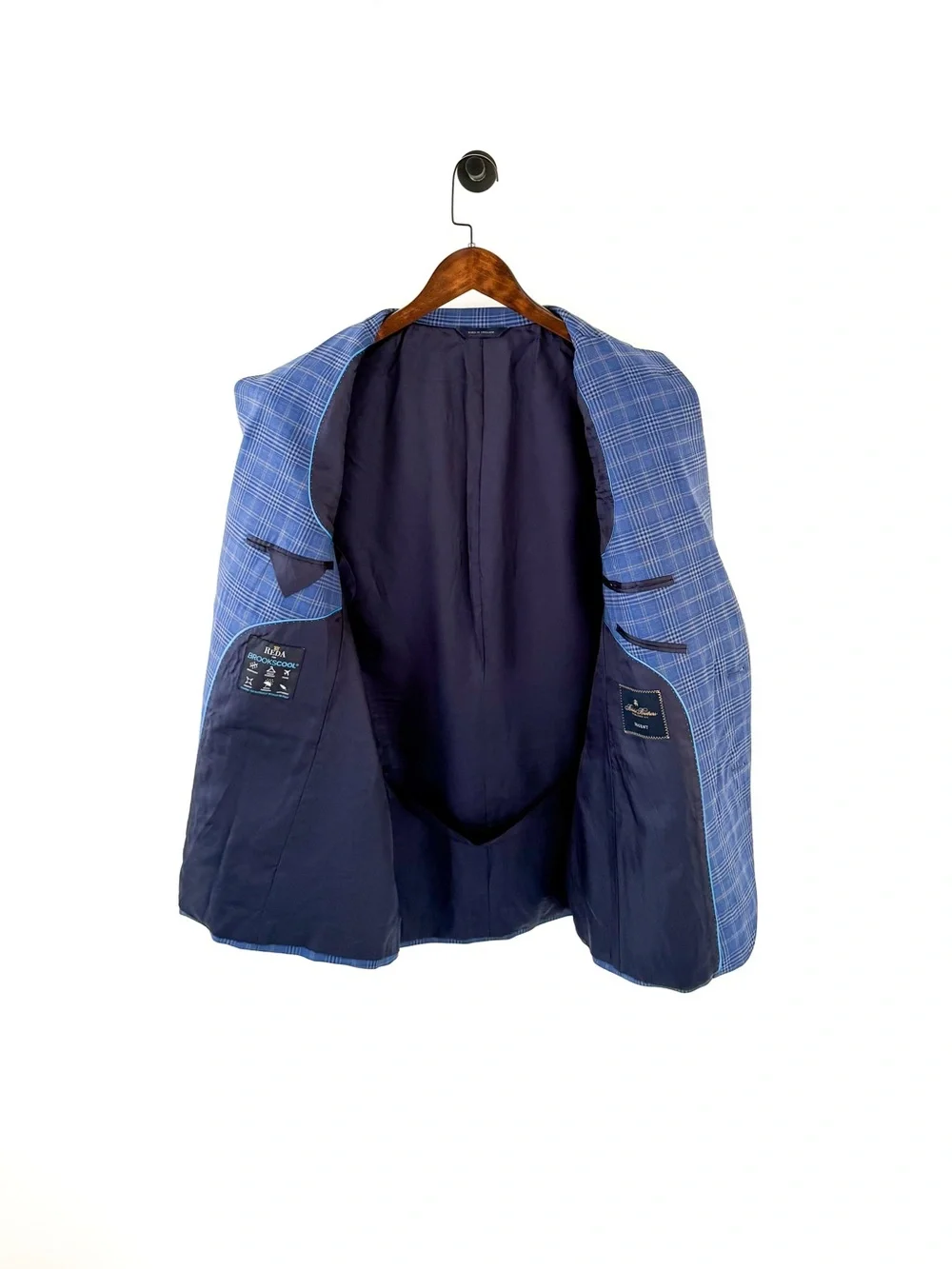 NEW Brooks Brothers Regent Blazer Italian Wool Blue Plaid Sport Coat Jacket 40R